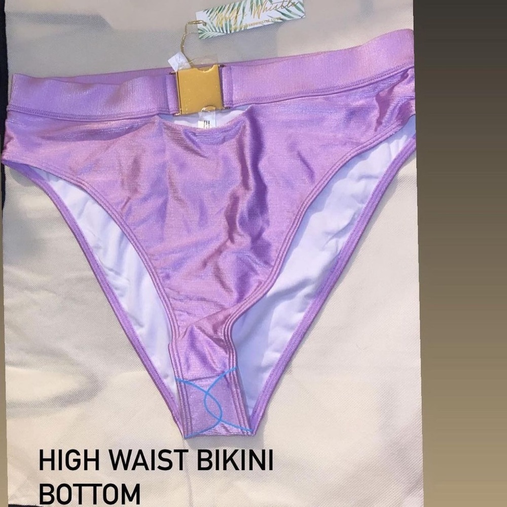Asos Lavender purple high waisted bikini bottom size 10